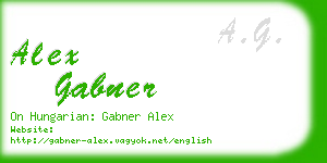 alex gabner business card